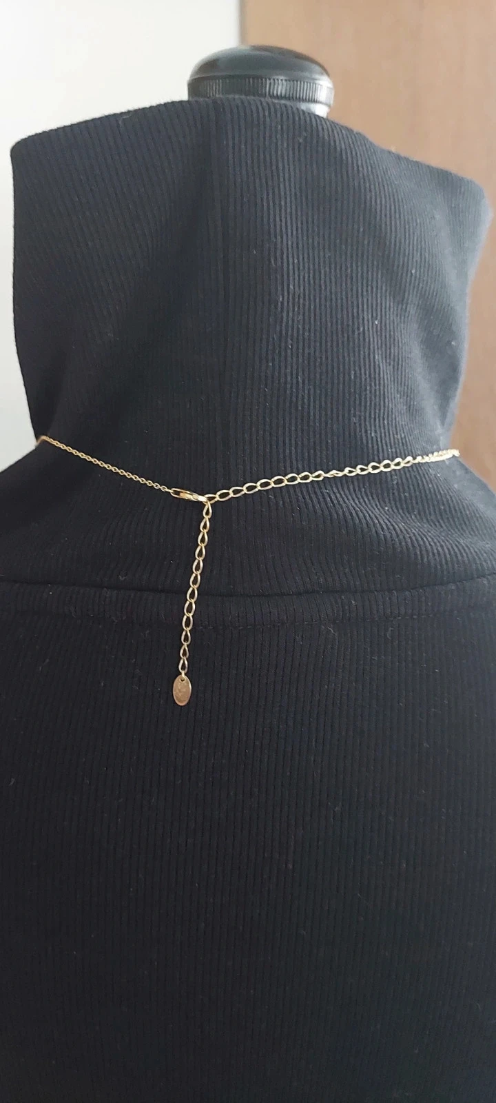 Collier ras de cou Choker Argent 925 doré / pampilles oxydes de zirconium – photo 4